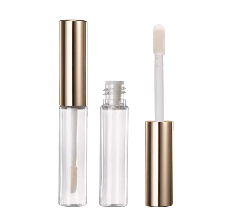 ¿Cuáles son los materiales utilizados en los tubos de brillo de labios?